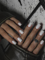 ARTAUG Set De 24 Uñas Postizas Cortas Cuadradas Rojas Sólidas Cubiertas Para Verano Uñas Postizas De Verano Delicadas - details 1