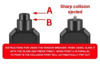 Herramienta De Escape Para Coche Multi Funcional Martillo De Ventana En ABS Corte De Cinturón Con Llavero Para Seguridad Automotriz Amagi - details 5