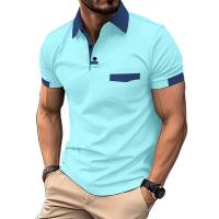 Camiseta De Polo Para Hombre Con Mangas Cortas Y Bolsillos Color Sólido Talla Grande Transpirable Ligera De Luxo Casual Verano - details 7