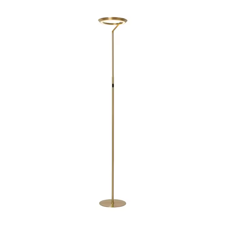 Lucide CELESTE - Lámpara de suelo - Ø 28 cm - LED Regul. - 1x21W 2700K - Oro mate / Latón - 1