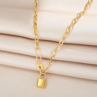 Collar De Cadena Gruesa Con Colgante De Letras De Amor En Acero Inoxidable 316L Estilo Retro Punk Exagerado Para Mujer Moda Para Fiesta - details 0