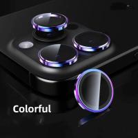 Protector De Lente Completo Para iPhone 15 14 13 12 16 pro Max Vidrio De Protección Con Anillo Para Lente Compatible Con iPhone 14 15 plus - details 5