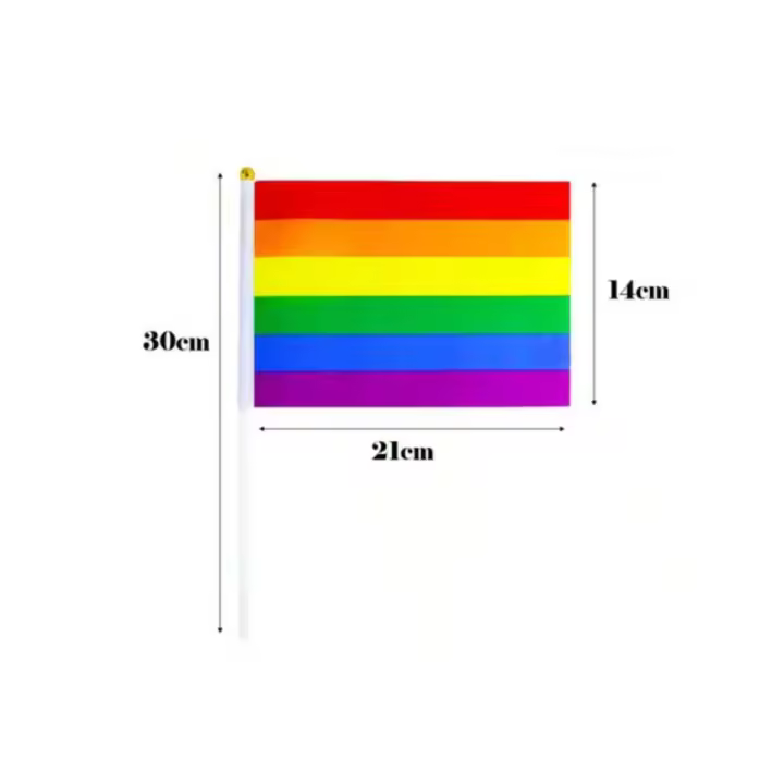 STARLEY - Pack  Banderas LGBT Orgullo Gay – Bandera Arcoíris para Desfile, Madrid Pride | Tamaños 14×21 cm  30×45 cm y 90×145cm | Bandera Bisexual, Lesbiana, Transgénero, LGBTI para Decoración y Celebraciones - 1