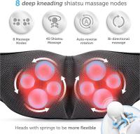 Masajeador De Espalda Calentado Shiatsu Portátil Masajeador De Cuerpo Completo Con Masaje Profundo De Rodilla Para Cuello Y Hombros Regalo De Navidad Y Cumpleaños - details 2