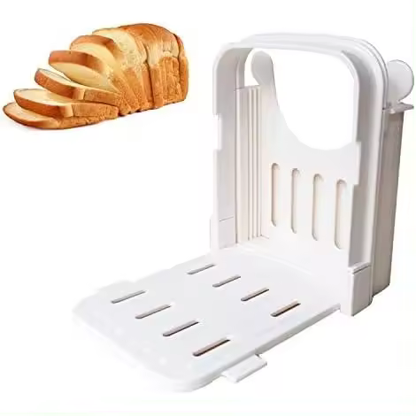 Multifunctional Sandwich/Toast Maker,Folding and Adjustable Manual Handhold Homemade Slicer for Cutting Bread with 4 Slice Thickness Quick and Safe - 1
