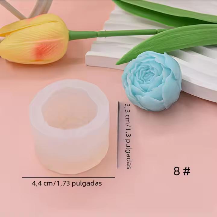 Molde De Vela Floral En Silicona Para Artesanía DIY Molde De Hojas Y Pétalos Para Sabão De Mão Ornamento De Gesso Para Decoração De Carro - 1