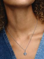 Pandora - Collar de Corazón with Luna Azul brilliant y estrellas - Plata de Legislación - details 2