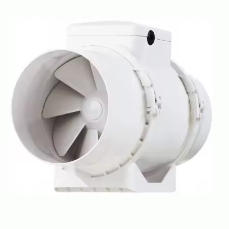 EXTRACTOR EN LINEA 100mm FLUJO MIXTO BLANCO PURE FAN VENTS TT-100 - 1