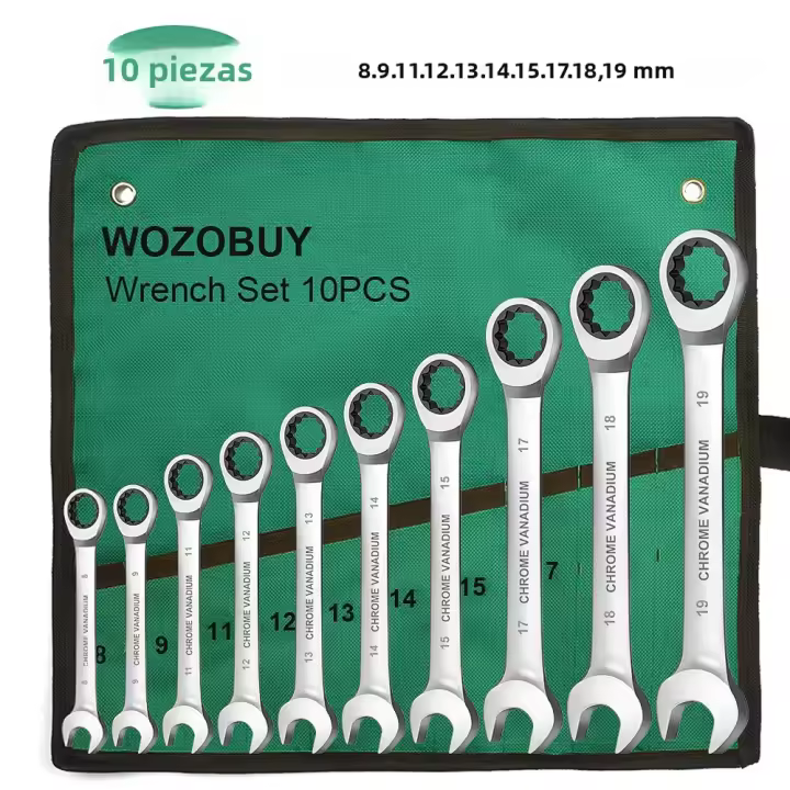 Juego De Llaves De Encaje Key Ratchet Set Metrิกo Con Anillo De 72 Dientes Y Soporte De Torque Herramientas De Reparación De Coches - 1