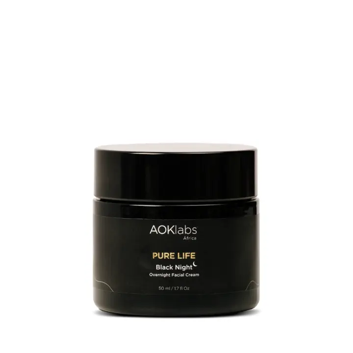 Aoklabs- Black Night Crema facial nocturna efecto antiedad y reafirmante, textura rápida absorción 50ml. - 1