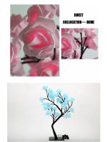 Lámpara De Mesa LED En Forma De Rosas Y Árboles Con USB Luz Nocturna Para Decoración De Hogar Fiesta Navidad Boda Dormitorio Color Rosa Y Azul - details 9