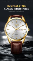 Reloj De Pulsera De Cuarzo LIGE Para Hombre Lujo Moda Casual Simple Correa De Cuero Resistente Al Agua Con Fecha Y Semana - details 0