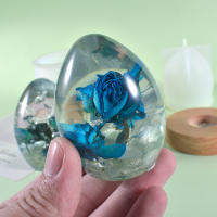 Molde De Silicona Para Resina Epoxy DIY Forma De Huevo Grande Lámpara De Noche Estrella Molde Para Pendiente De Bola - details 5