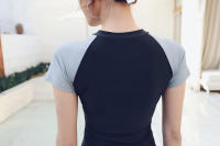 Traje De Baño Deportivo Para Mujer Dos Piezas Con Fondo De Pies Cortos Y Chaleco Protector Solar Y Anti-UV Para Spas Y Natación - details 18