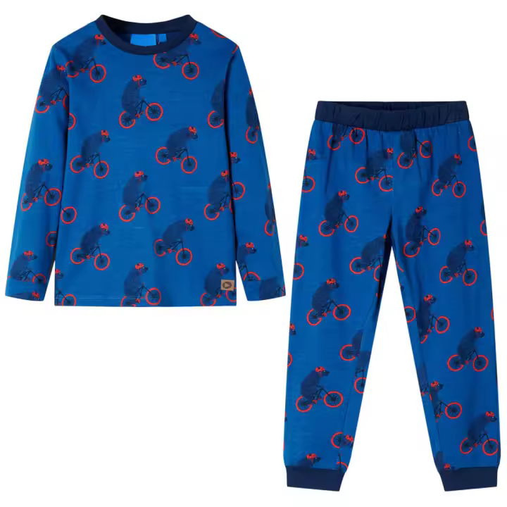Pijama infantil de manga larga petróleo 104 - 1