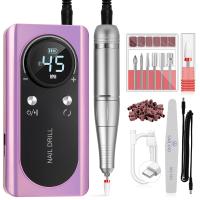 Taladro eléctrico de uñas, 45000 rpm, recargable, portátil, kit de taladro de uñas eléctrico con pantalla LCD inteligente para manicura de uñas de gel, pedicura, cuerpo reflectante, etc. - details 1