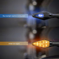 2PCS Luz Indicadora De Señal De Giro Para Motocicleta Universal 12LED Amarilla Azul Doble Color Para Motocicleta off Road - details 5