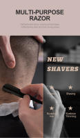 Cuchilla De Afeitar Para Hombres Barbería Herramienta De Peluquero Acero Inoxidable Plegable Con Hojas Interchangeables Barba Y Cara - details 5