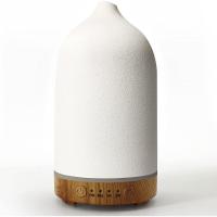 100ml wood grain ceramic short nozzle humidifier colorful white and black ceramic aromatherapy machine ultrasonic essential oil diffuser - details 0