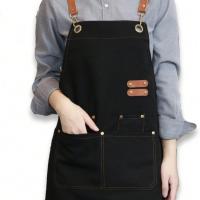 Aguayos Profesional Para Cocina Impermeable Con Bolsillos Para Mujer Apto Para Grill Taller Y Salón De Uñas Material De Lona Sin Mangas Estilo Sencillo - details 1