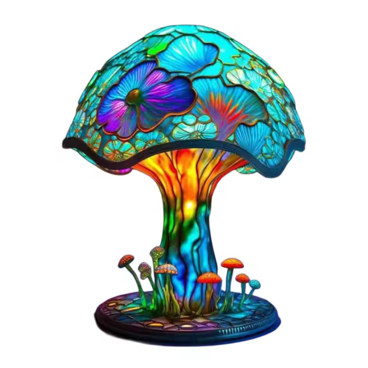 Lámpara De Mesa LED Creativa Con Diseño De Plantas Fungus Y Caracol Iluminación Nocturna Colorida Para Decoración Del Hogar Y Dormitorio - 1