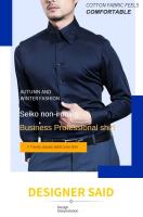 Camisa De Encaje Para Hombre Talla Grande Moda Casual Negra Roja Azul Marfil Estilo Ingles Slim Fit Con Rayas Para Trabajo Y Social - details 1