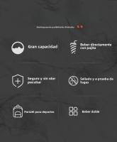 Botella Deportiva De Plástico De Grado Alimenticio a Alta Temperatura Con Doble Diseño De Bebida Gran Capacidad Portátil Para Gimnasio - details 3