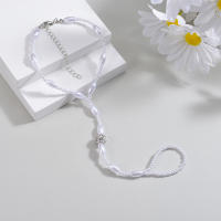 Pulsera De Perlas Minimalista Y Moda Para Mujer Estilo Dedo Playa Collar De Tobillo Material Resina Aleación De Hierro - details 1
