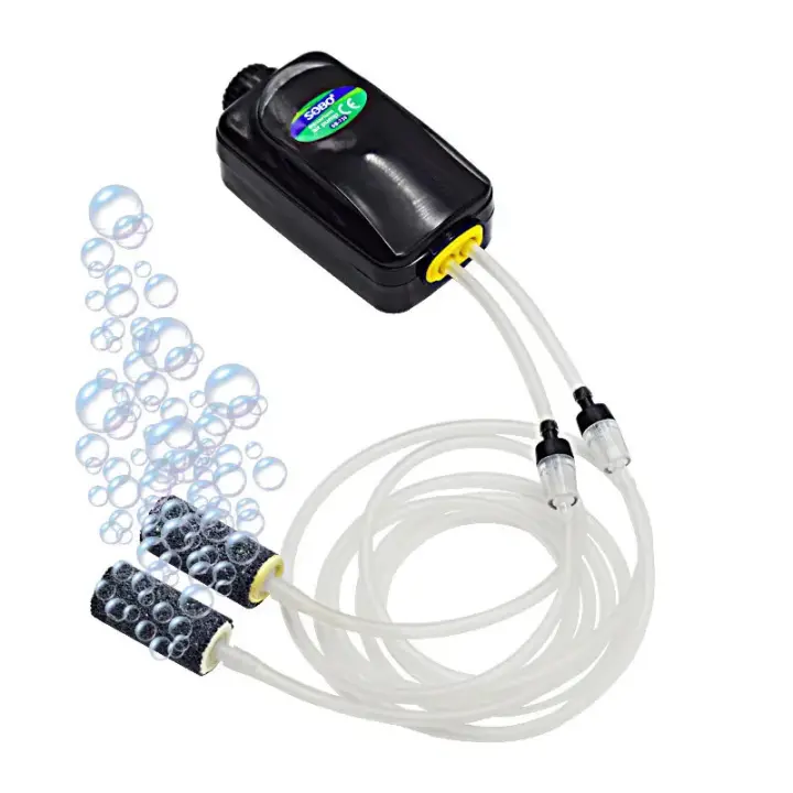 SOBO Bomba De Oxígeno Para Acuario 738M Doble Agujero 3.5W Ajustable Alta Potencia Bomba De Oxigenación Parapeces - 1