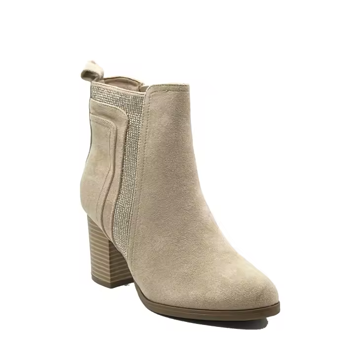JZ Hermanos Botines de tacón elegantes botines de tobillo con adornos  para mujer - 1