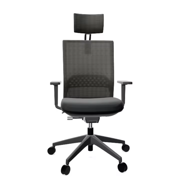 Silla Ergonómica Giratoria Malla Negra Stay 30 de Actiu con cabezal - 1