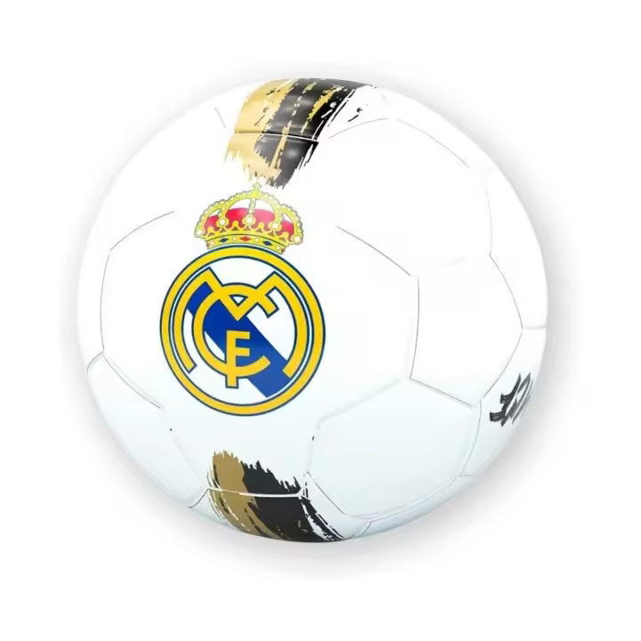 Balón Real Madrid talla 5 grande producto oficial blanco negro dorado RM7BG33 - 1
