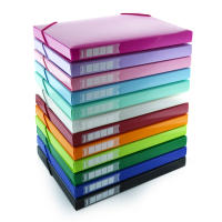 Caja rígida de Archivo de 2.5 cm con Cierre de Gomas Elásticas Redondas extra Anchas a Juego con Cubiertas Rígidas y Solapas muy Resistentes en 12 Colores Colorline. 100% Reciclable by Office Box. - details 2
