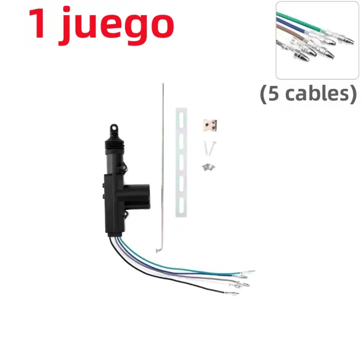 Actuador De Bloqueo Central Eléctrico Para Coche Universal 2/5 Hilo Sistema De Cierre De Puertas Automático 12V Fuerte Y Duradero Kit De Puntero Individual - 1