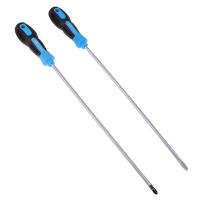 Destornillador Magnético De Largo Con Mango De Goma Herramienta De Reparación Slotted Y Cross Apto Para Electricidad - details 7