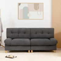 Teddy, Cómodo sofá tapizado with grandes muebles de asiento y respaldo para Salón, dormitorio, Piso, etc. - details 0