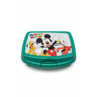 Disney - Tupper hermético con diseño de Mickey Mouse en verde para sándwiches y snacks, ideal para colegio o trabajo, apto para lavavajillas - details 0