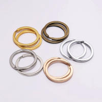 Llaveros De Anillo Redondo Dorado 10Pcs/Lot Tamaños 25 28 30mm Plated Para Fabricación De Joyas Clavija Encadenamiento Metal Aleación De Zinc - details 12