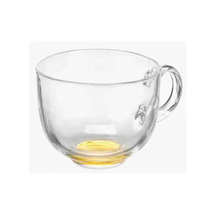 Jarra Tazón de Desayuno de Cristal Jumbo Transparente con Base de Color | Bowl de Vidrio Grande y Resistente para Cereales, Avena, Yogur, Frutas, Postres, Sopa, Ensaladas y Snacks | Recipiente de Cocina Multiusos para Hogar, Restaurante, Cafetería y Hotel - 1