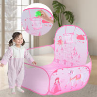 Castillo De Princesa Rosa Para Niñas Casa De Juegos Con Piscina De Bolas Plegable Decoración Para Habitación De Niños Juguete Educativo Para Edades 0-12 Años - details 0