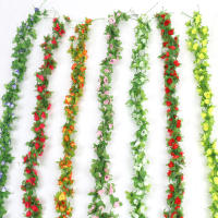 Guirnalda De Flores Artificiales De Rosa Y Hiedra Verde MissDeer 230cm Para Decoración De Casamiento Hogar Jardín Y Navidad Adorno De Pared - details 11