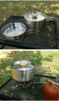 Juego De Ollas Para Camping NOBANA De Acero Inoxidable 304 Kit De Cocina Al Aire Libre Equipamiento De Picnic Y Senderismo - details 5