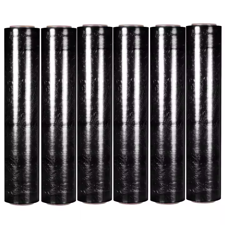CM - Film Paletizar Negro Elástico. Bobinas Estirables de 1,25 Kg aprox, Ancho 50 cm, 23 micras Para Mudanzas, Envolver, Embalar, Precintar, Proteger. Packs de 1, 3 y 6 Rollos - 1