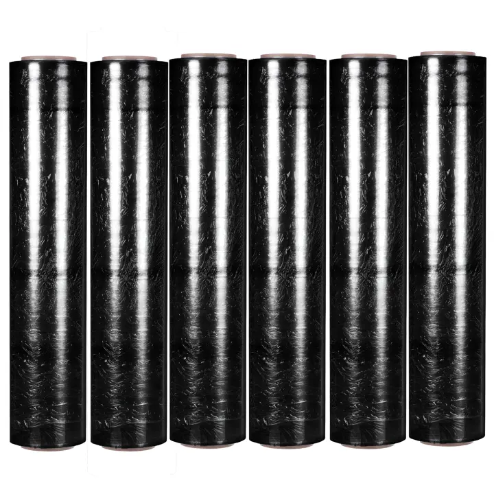 CM - Film Paletizar Negro Elástico. Bobinas Estirables de 1,25 Kg aprox, Ancho 50 cm, 23 micras Para Mudanzas, Envolver, Embalar, Precintar, Proteger. Packs de 1, 3 y 6 Rollos - 1
