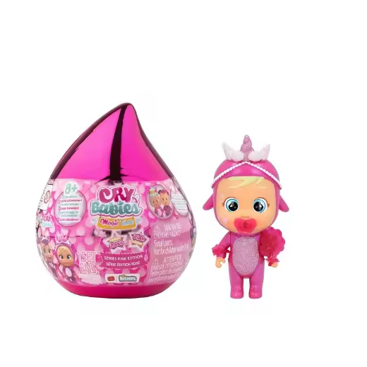 Bebes Llorones Lágrimas Mágicas Pink Edition Stella, Edición Especial, Mini Bebé Llorón Coleccionable con Lágrimas y Accesorios Rosas, Personaje Rare, Muñeca para Niñas y Niños de 3 Años y Más - 1