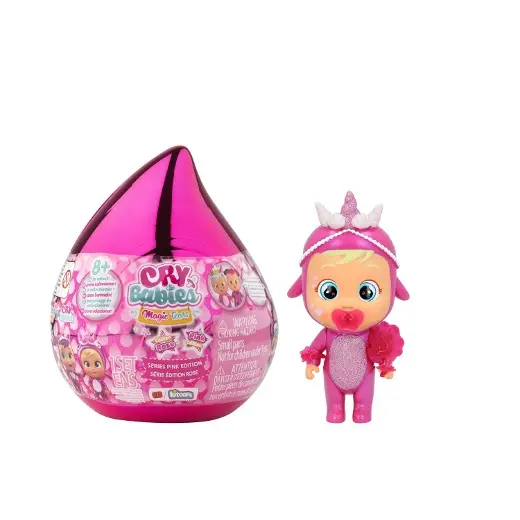 Bebes Llorones Lágrimas Mágicas Pink Edition Stella, Edición Especial, Mini Bebé Llorón Coleccionable con Lágrimas y Accesorios Rosas, Personaje Rare, Muñeca para Niñas y Niños de 3 Años y Más - 1