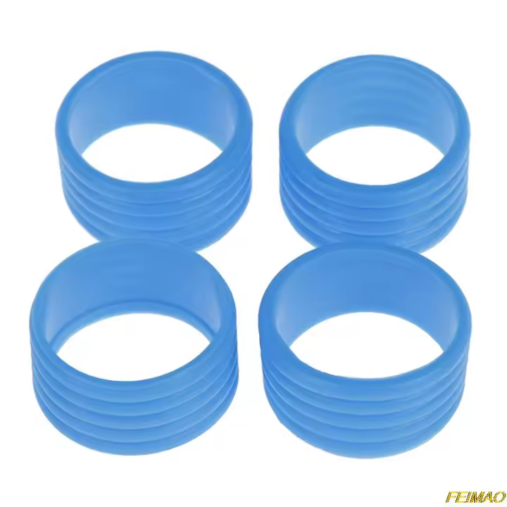 4 Pcs Anillo De Cierre De Manija De Raqueta De Tenis De Silicona Accesorio De Tenis Material De Goma Sin Químicos De Alta Importancia Origen China Continental - 1