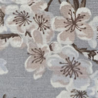 Lafabricadelastelas-Mantel de loneta de algodón flores almendro gris y beige estampado lavable, decoración hogar cocina, salón, comedor - details 6