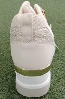 Jomix 9403 Deportiva con Cuña Beige y Dorados Ajustable con Cordones y Cremallera - Zapatilla Mujer - details 3