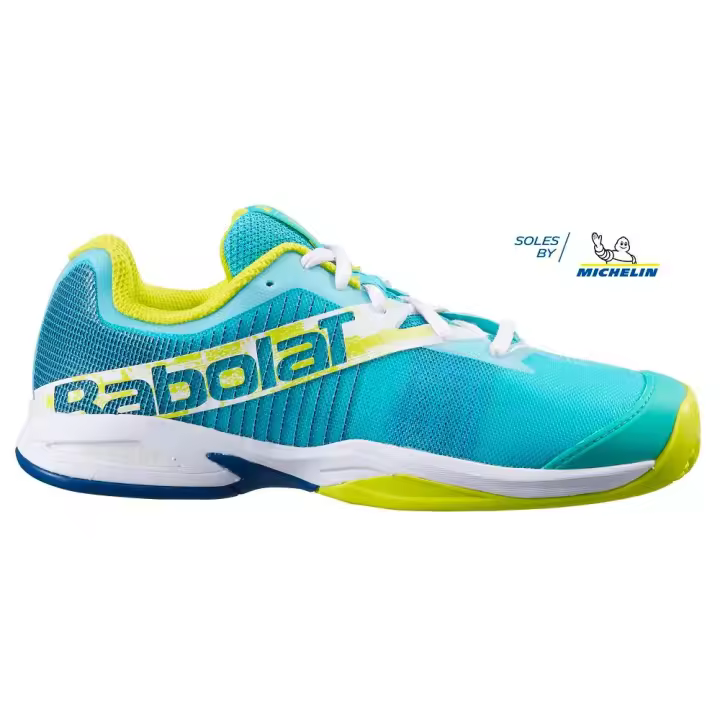 Zapatillas de Padel Babolat Premura Junior Verde y Amarillo Talla 38.5. Babolat a un precio increíble, Juega al padel con el mejor calzado ¡OFERTÓN! - 1